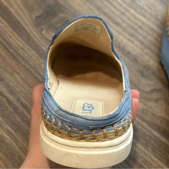 UGG Australia Caleel Leather Suede Slip-On Mule Espadrilles - Picture 7 of 9